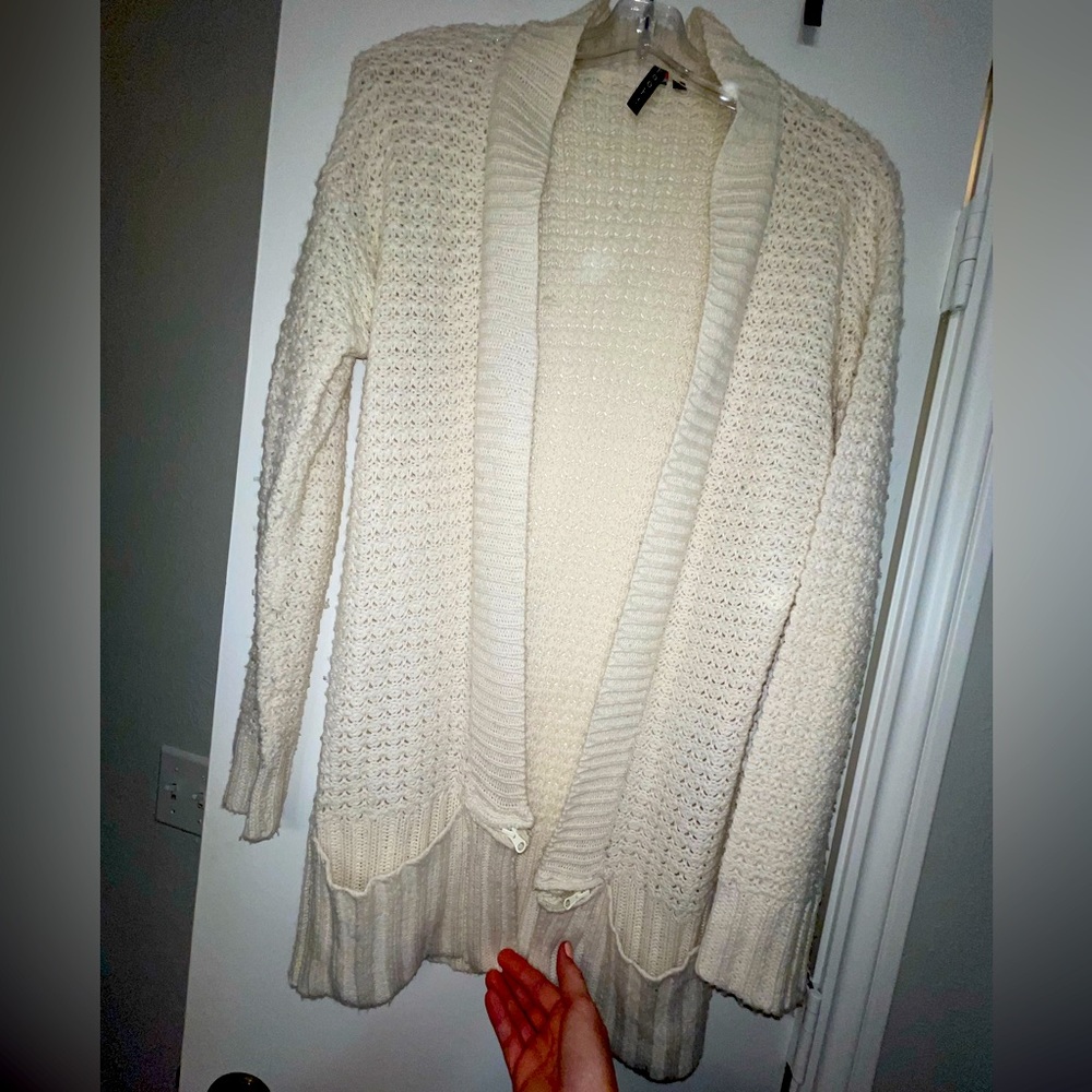 Cream chunky knit cardigan
